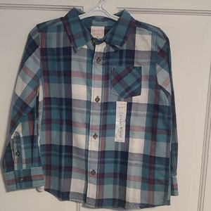 Toddler boys long sleeve button down